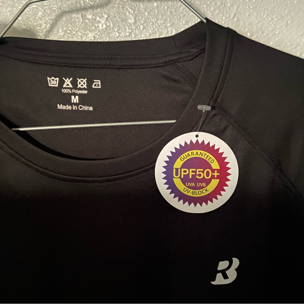 23” Pit-to-Pit. UPF 50+ Sunblock protection, long-sleeved T. New with tags ☀️🕶️🚲